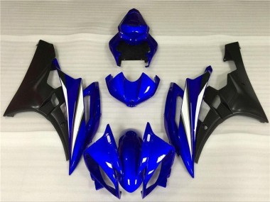 Azul Preto Abs Carenagem Moto Yamaha R6 06-07