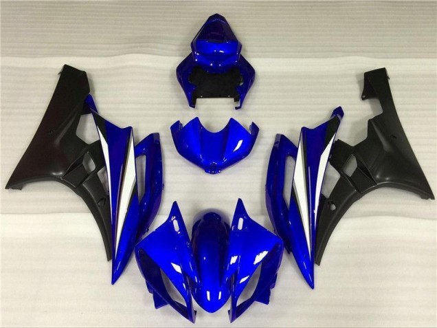 Azul Preto Abs Carenagem Moto Yamaha R6 06-07 Azul Preto Abs Carenagem Moto Yamaha R6 06-07