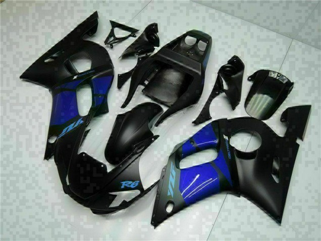 Azul Preto Abs Motocicleta Plásticos Yamaha R6 98-02 Azul Preto Abs Motocicleta Plásticos Yamaha R6 98-02