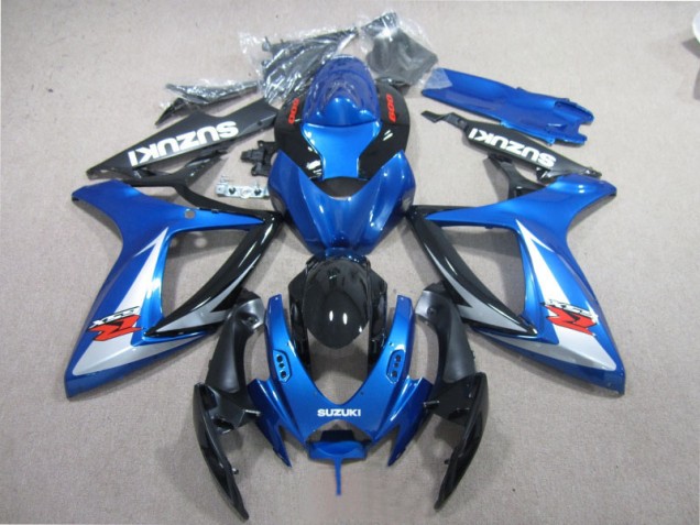 Azul Preto Branco Carenagem Moto Suzuki GSXR 600 K6 06-07
