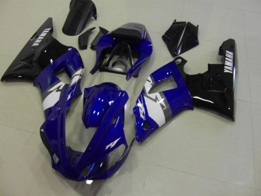Azul Preto Branco Carroçaria Moto Yamaha R1 00-01