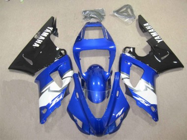 Azul Preto Branco Decalque Carenagem Moto Yamaha R1 98-99