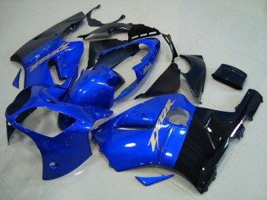 Azul Preto Carenagem Moto Kawasaki ZX12R 00-01