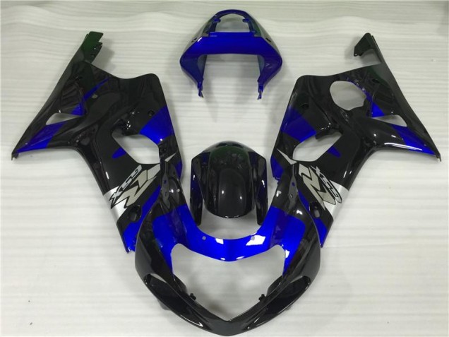 Azul Preto Carenagem Moto Suzuki GSXR 1000 K1 00-02 Azul Preto Carenagem Moto Suzuki GSXR 1000 K1 00-02