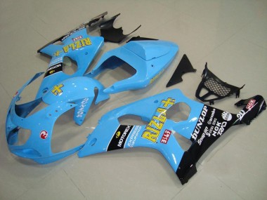 Azul Preto Carenagem Moto Suzuki GSXR 1000 K1 00-02
