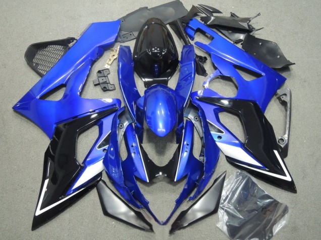 Azul Preto Carenagem Moto Suzuki GSXR 1000 K5 05-06 Azul Preto Carenagem Moto Suzuki GSXR 1000 K5 05-06