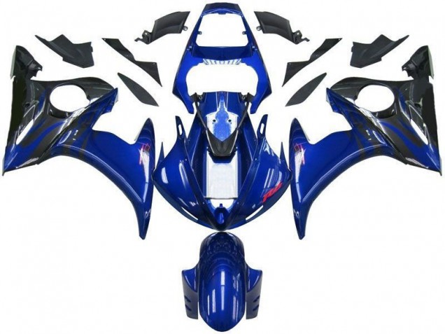 Azul Preto Carenagem & Plástico Moto Yamaha R6 03-05