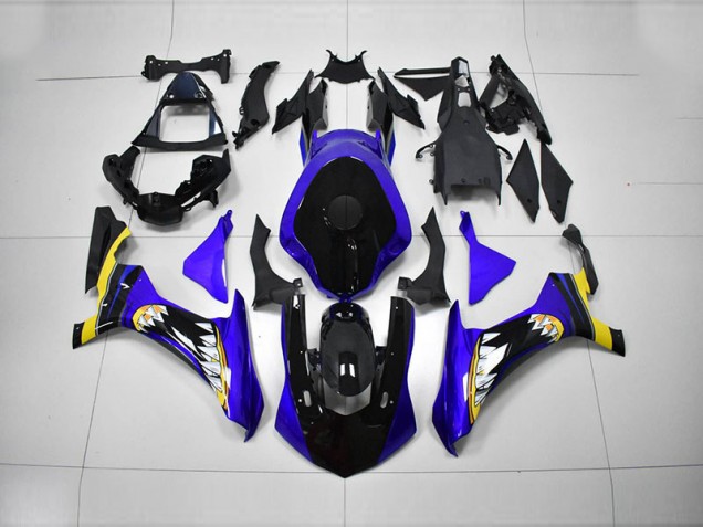 Azul Preto Injeção Kits Carenagem Moto Yamaha R1 15-19
