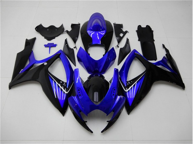 Azul Preto Kits Completo Carenagem Moto Suzuki GSXR 600 / 750 K6 06-07