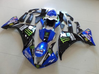 Azul Preto Monster Abs Moto Plástico Yamaha R1 09-11