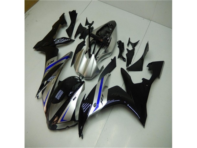 Azul Preto Prata Carenagem Moto Yamaha R1 07-08 Azul Preto Prata Carenagem Moto Yamaha R1 07-08