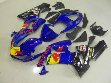 Azul Red Bull Carenagem Moto Kawasaki ZX6R 05-06