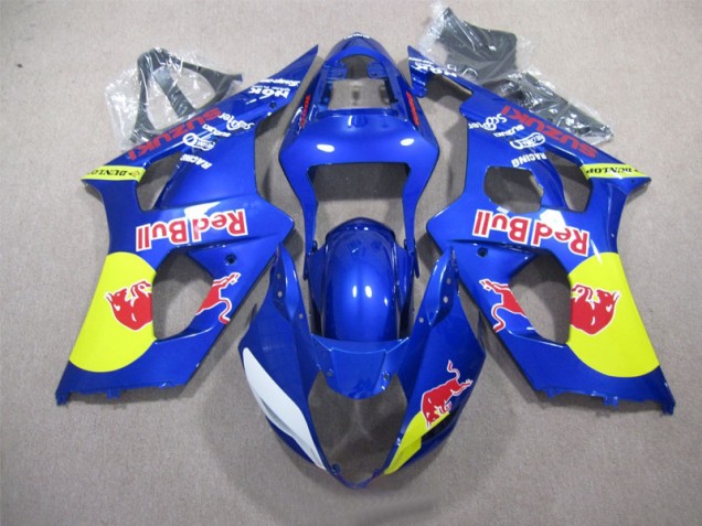 Azul Red Bull Carenagem Moto Suzuki GSXR 1000 K3 03-04
