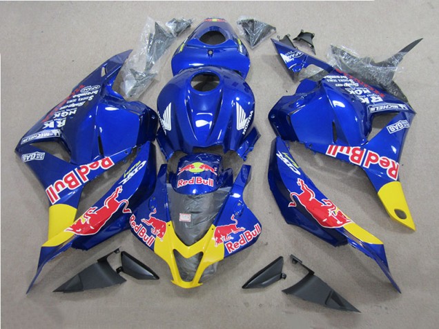 Azul Red Bull Kit Carenagem Moto Honda CBR 600RR 09-12 Azul Red Bull Kit Carenagem Moto Honda CBR 600RR 09-12