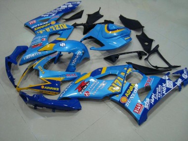 Azul Rizla Carenagem Moto Suzuki GSXR 1000 K5 05-06