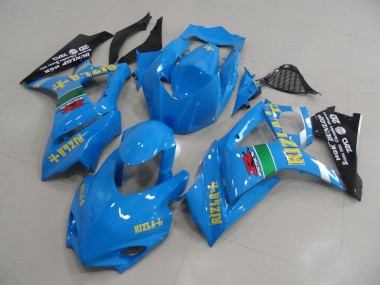 Azul Rizla Corrida Carenagem Moto Suzuki GSXR 1000 K7 07-08