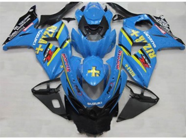 Azul Rizla Hopper Carenagem Moto Suzuki GSXR 1000 K9 09-16