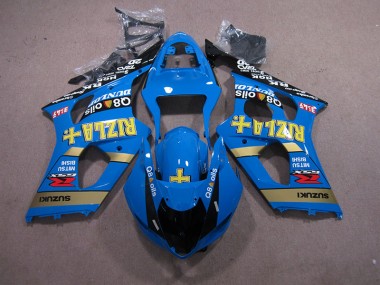 Azul Rizla Q8 Oils Carenagem Moto Suzuki GSXR 1000 K3 03-04