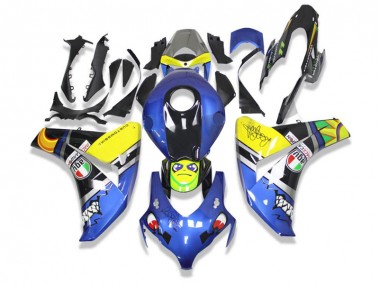 Azul Tubarão Carenagem Moto Honda CBR 600RR 09-12