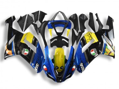 Azul Tubarão Carenagem Moto Kawasaki ZX6R 07-08
