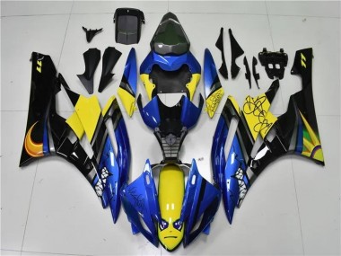 Azul Tubarão Carenagem Moto Yamaha R6 06-07