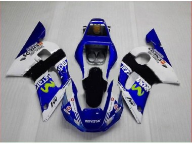Azul Verde Branco Carenagem Moto Yamaha R6 98-02