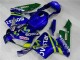 Azul Verde Movistar Castrol Carenagem Moto Honda CBR 600RR 03-04 Azul Verde Movistar Castrol Carenagem Moto Honda CBR 600RR 03-04