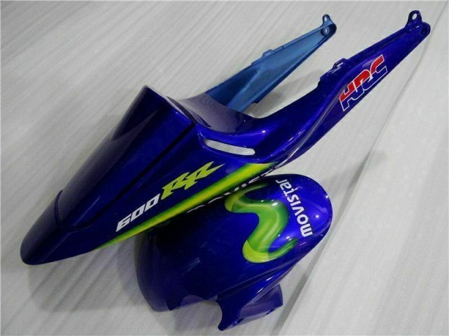 Azul Verde Movistar Castrol Carenagem Moto Honda CBR 600RR 03-04 Azul Verde Movistar Castrol Carenagem Moto Honda CBR 600RR 03-04