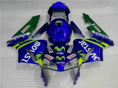 Azul Verde Movistar Castrol Carenagem Moto Honda CBR 600RR 03-04
