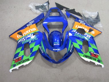 Azul Verde Telefumia Movistar Carenagem Moto Suzuki GSXR 600 K1 K2 K3 01-03