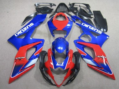 Azul Vermelho Carenagem Moto Suzuki GSXR 1000 K5 05-06