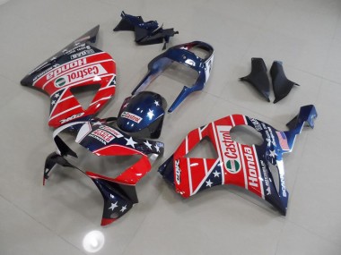 Azul Vermelho Cycle World Castrol Carenagem Moto Honda CBR 900RR 954 02-03