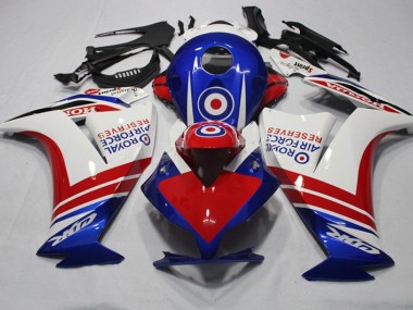 Azul Vermelho Royal Air Force Reserves Carenagem Moto Honda CBR 1000RR 12-16