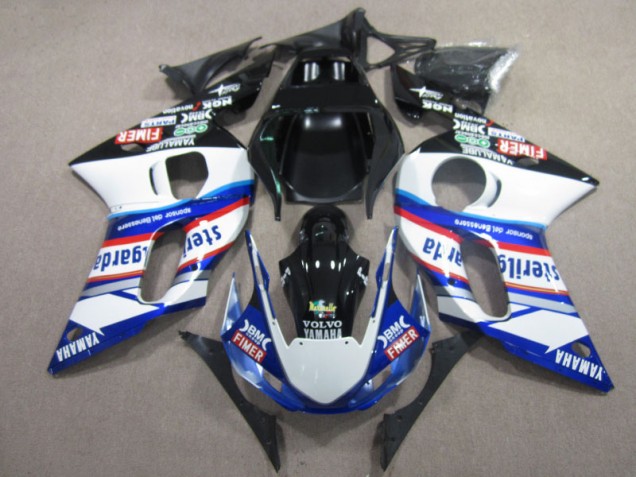 BM FIMER VOLVO Azul Branco Preto Carenagem Moto Yamaha R6 98-02 BM FIMER VOLVO Azul Branco Preto Carenagem Moto Yamaha R6 98-02