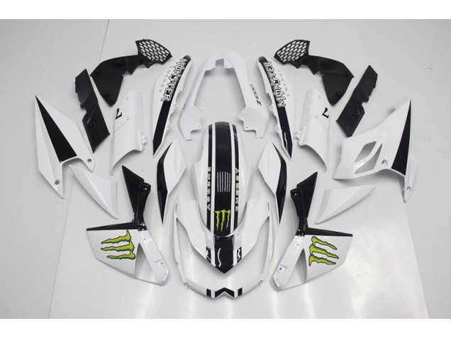 Branco Abs Kits Completos Carenagem Moto Kawasaki Z1000 07-09