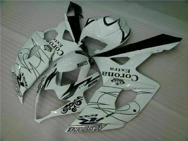 Branco Abs Moto Plástico Suzuki GSXR 1000 K5 05-06 Branco Abs Moto Plástico Suzuki GSXR 1000 K5 05-06