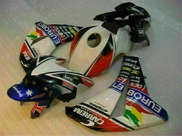 Branco Azul Abs Kit Completos Carenagem Moto Honda CBR 1000RR 08-11 Branco Azul Abs Kit Completos Carenagem Moto Honda CBR 1000RR 08-11