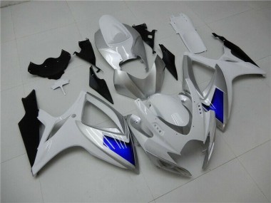 Branco Azul Abs Kits Completos Carenagem Moto Suzuki GSXR 600 / 750 K6 06-07