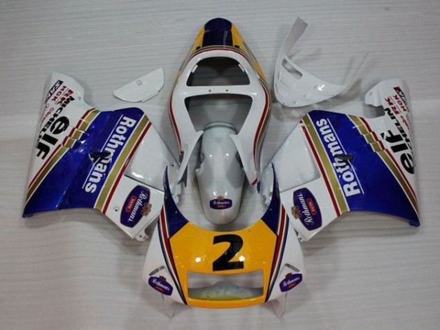 Branco Azul Amarelo Carenagem Moto Honda NSR 250 MC28 P4 94-96 Branco Azul Amarelo Carenagem Moto Honda NSR 250 MC28 P4 94-96