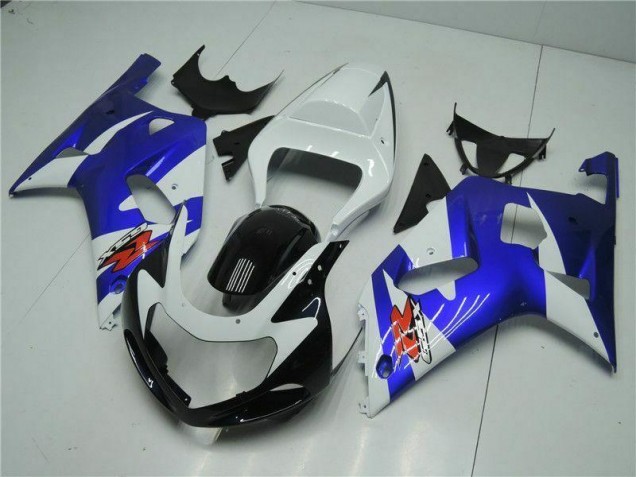 Branco Azul Carenagem Moto Suzuki GSXR 600 / 750 K1 K2 K3 01-03 Branco Azul Carenagem Moto Suzuki GSXR 600 / 750 K1 K2 K3 01-03
