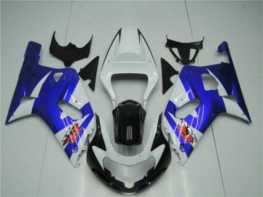 Branco Azul Carenagem Moto Suzuki GSXR 600 / 750 K1 K2 K3 01-03