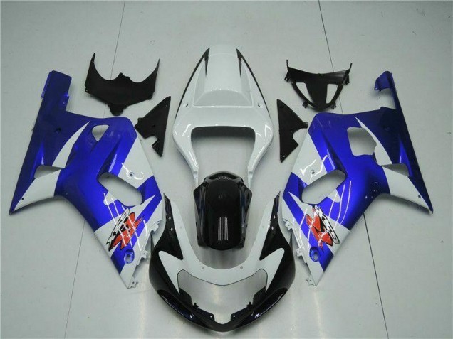 Branco Azul Carenagem Moto Suzuki GSXR 600 / 750 K1 K2 K3 01-03 Branco Azul Carenagem Moto Suzuki GSXR 600 / 750 K1 K2 K3 01-03
