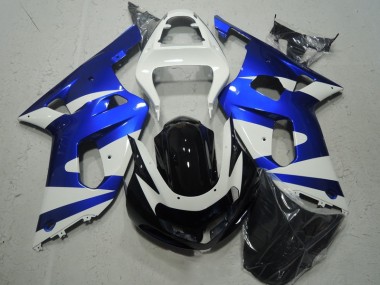 Branco Azul Carenagem Moto Suzuki GSXR 600 K1 K2 K3 01-03