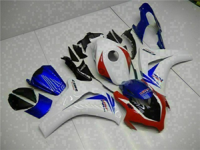 Branco Azul Carroçaria Moto Honda CBR 1000RR 08-11 Branco Azul Carroçaria Moto Honda CBR 1000RR 08-11
