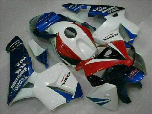 Branco Azul Carroçaria Moto Honda CBR 600RR 05-06