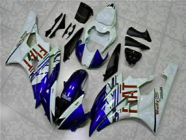 Branco Azul Carroçaria Moto Yamaha R6 06-07