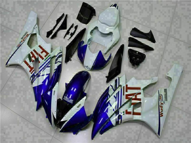 Branco Azul Carroçaria Moto Yamaha R6 06-07 Branco Azul Carroçaria Moto Yamaha R6 06-07