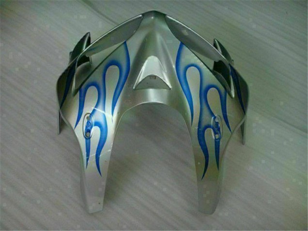 Branco Azul Chama Carenagem Moto Honda CBR 600RR 05-06 Branco Azul Chama Carenagem Moto Honda CBR 600RR 05-06