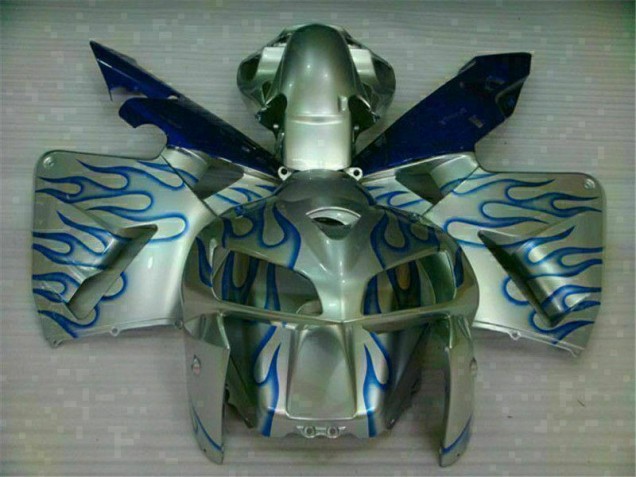 Branco Azul Chama Carenagem Moto Honda CBR 600RR 05-06 Branco Azul Chama Carenagem Moto Honda CBR 600RR 05-06