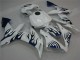 Branco Azul Chama Carenagem Moto Yamaha R1 04-06 Branco Azul Chama Carenagem Moto Yamaha R1 04-06